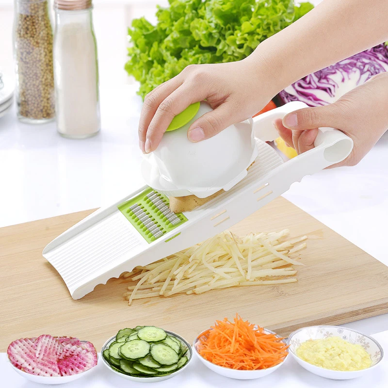 

Hot sale 5 in 1 Manual Vegetable Cutter Slicer with Stainless Steel Blade Potato Carrot Cheese Fruit Grater Dicer Kitchen Tool