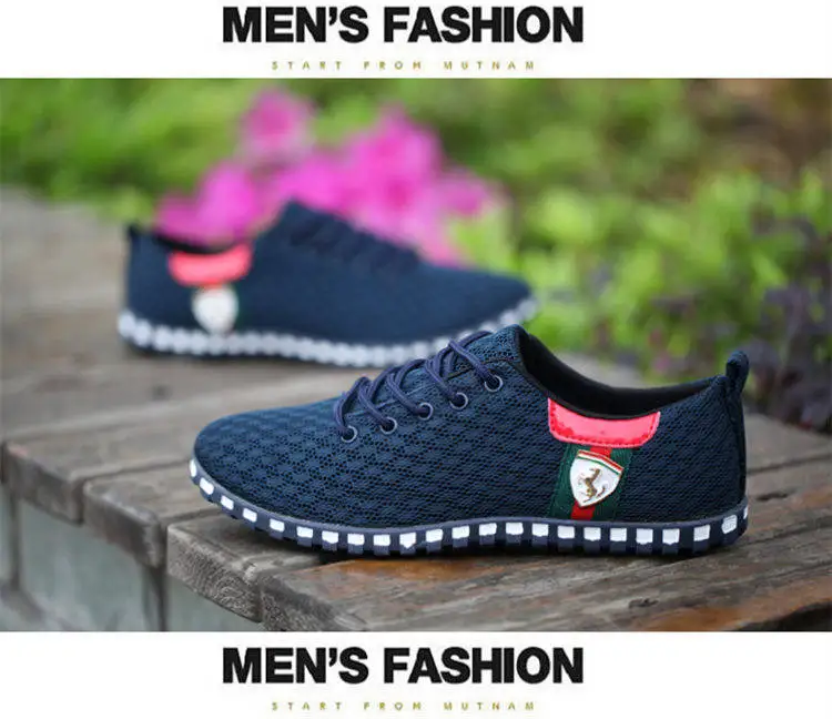 Sycatree Male Leather Casual Shoes for Men Canvas Shoes Outdoor Sneakers Air Mesh Flats Breathable Brand Shoes Plus Size 46