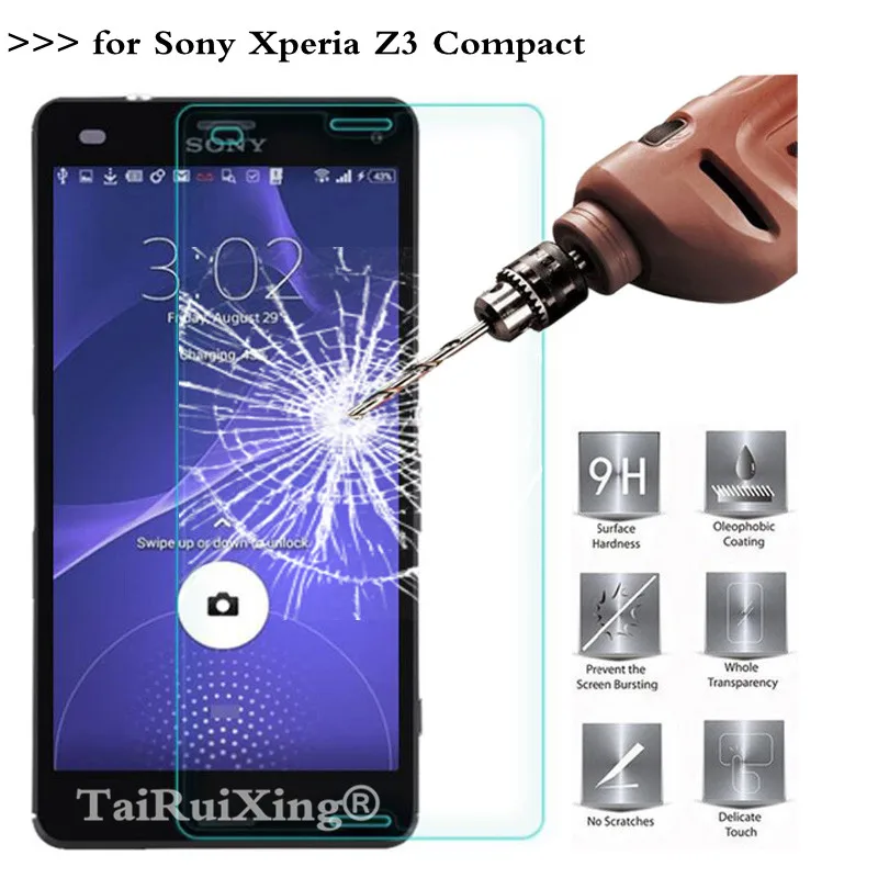9H 2.5D 0 26 мм Закаленное стекло протектор экрана для Sony Xperia Z3 Compact D5803 D5833 Защитная