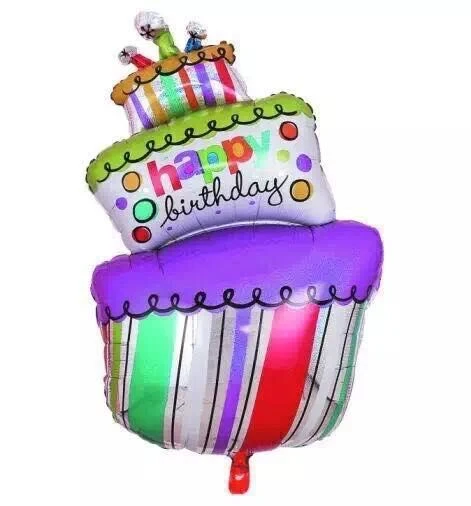 Happy Birthday Cake Shape Foil Helium Balloon Birthday Party Decoration EC Happy Birthday Cake Shape Foil Helium Balloon Birthday Party Decoration EC