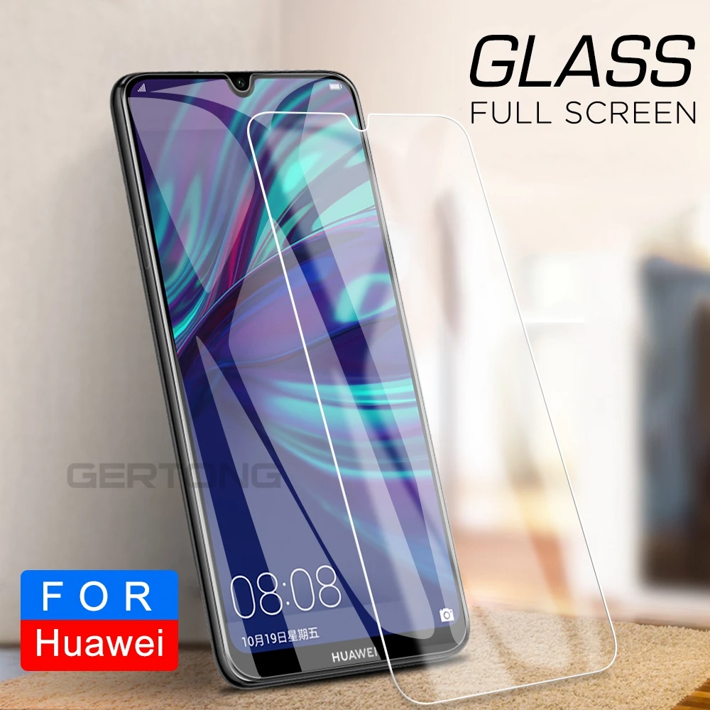 Ультратонкое прозрачное стекло 2 в 1 для Huawei Y6 Y7 2019 Защитная пленка объектива