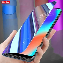 Чехол для Xiaomi mi 8 SE Mix 2 Max 3 зеркальный откидной кожаный смарт чехол