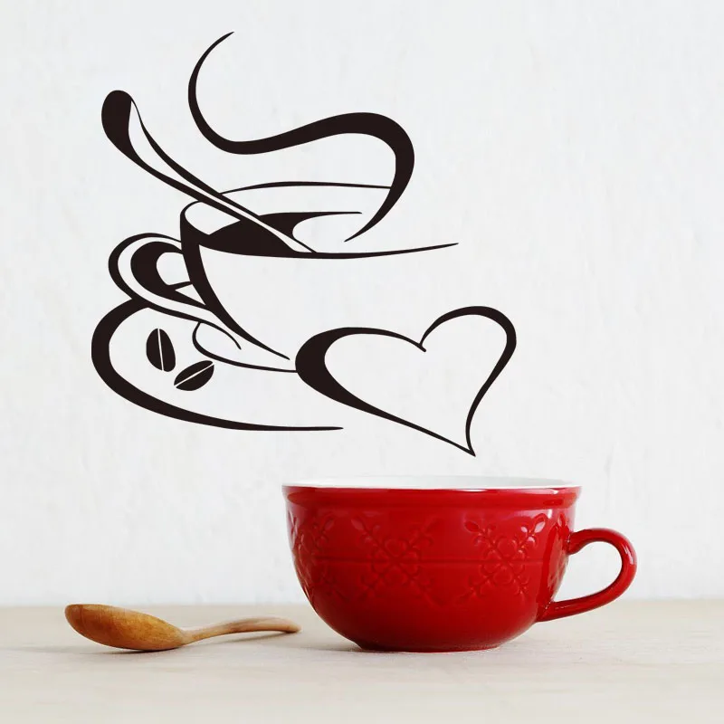 DCTOP Coffee Is Always A Good Idea Wall Decals Vinyl Stickers Home Decoration Wall Art Wall Kitchen Wall Sticker Quote