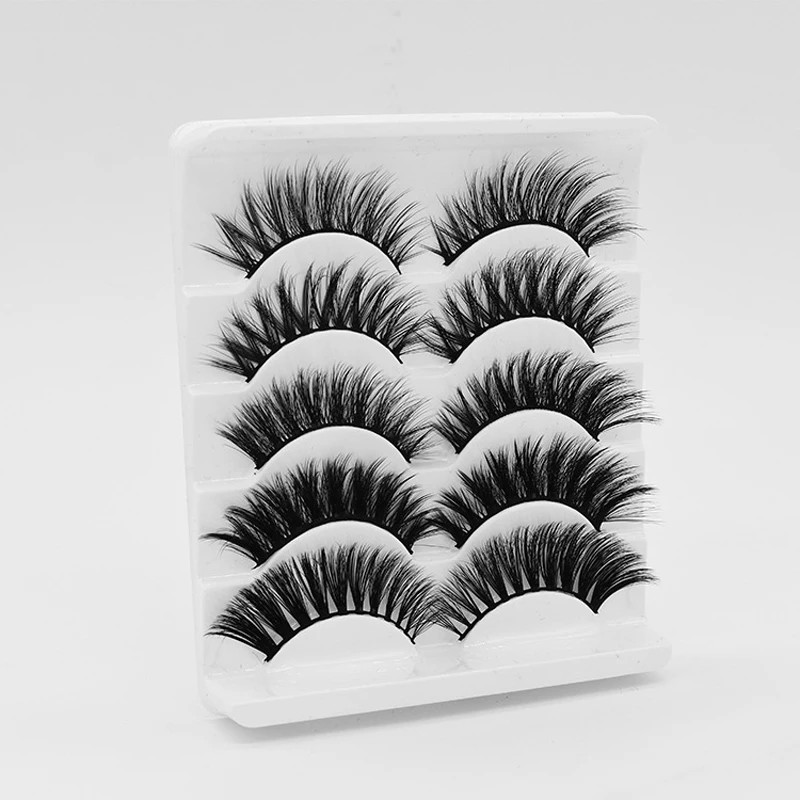 3D Mink Lashes False Eyelashes Natural Makeup Eyelash Extension Long Cross Soft Fake Eye Lashes Handmade Mix Nagarak Russian Hot (10)