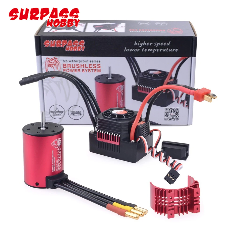 Бесщеточный двигатель SURPASSHOBBY 3660 2600KV/3500KV с 60A/80A бесщеточный ESC водонепроницаемый