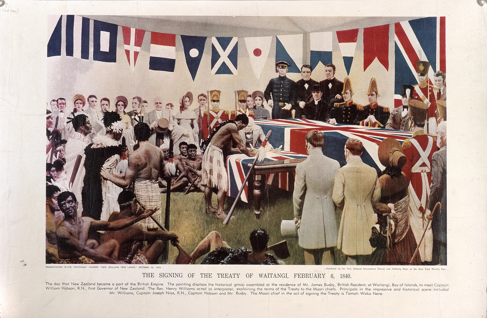 New Zealand NZ The Signing of the Treaty of Waitangi Travel Classic