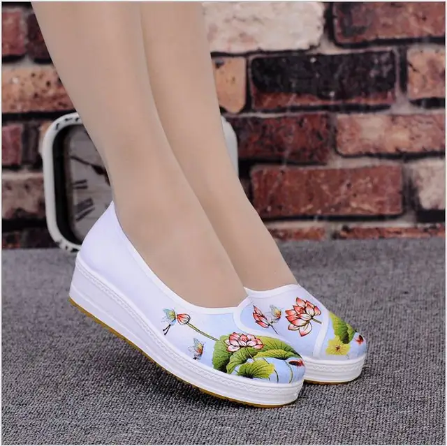 cotton flat shoes