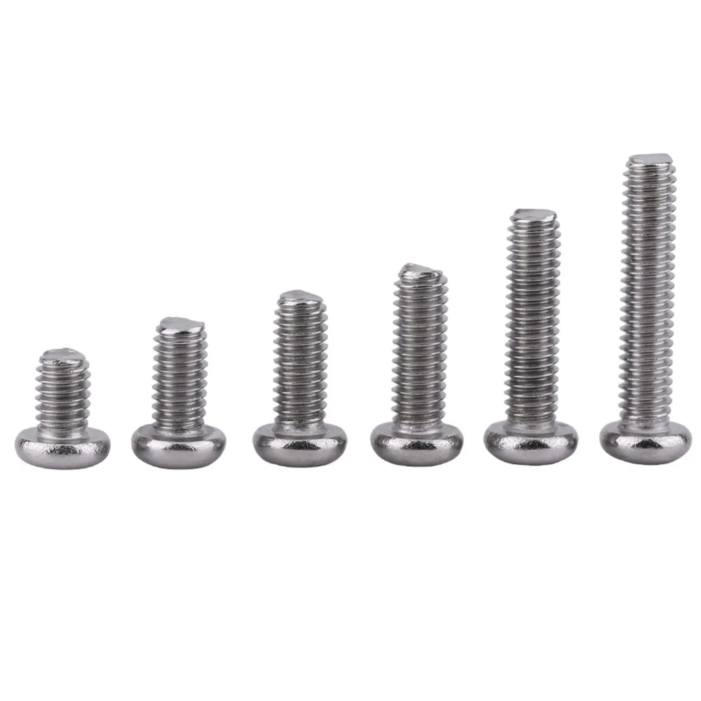 

250pcs/Set M4 Stainless Steel SS304 Machine Screws Nuts Assortment Kit Pan Flat Truss Head