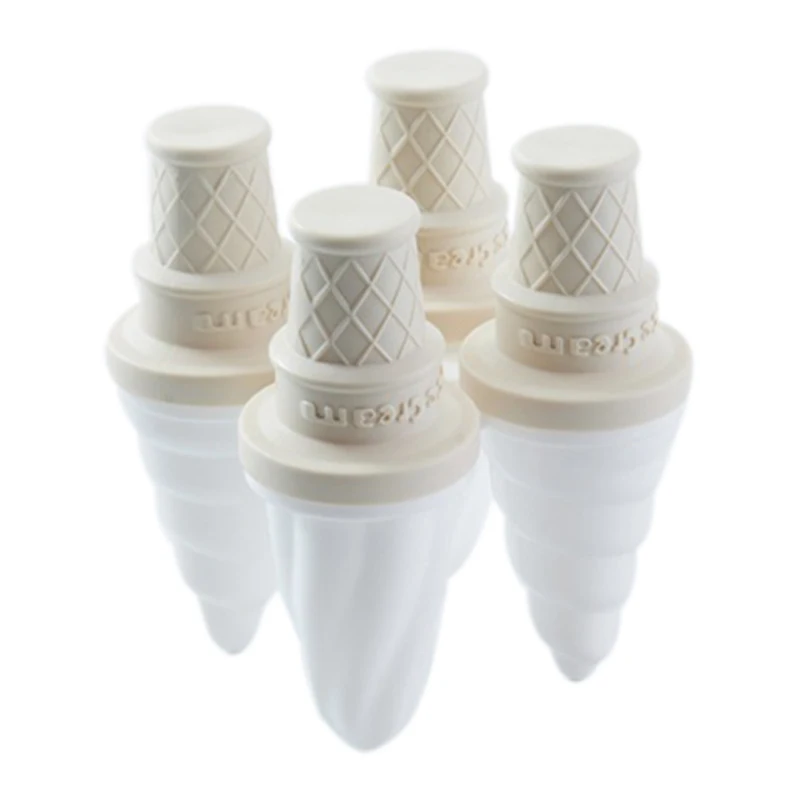 Новая летняя домашняя форма для изготовления мороженого Форма для мороженого коробка для мороженого Форма для приготовления мороженого мини-мороженое конусная форма инструмент для мороженого - Цвет: Ivory