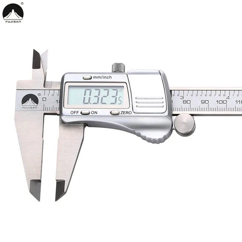 FUJISAN Digital Caliper 0 200mm/0.01mm Stainless Steel Metric/Inch