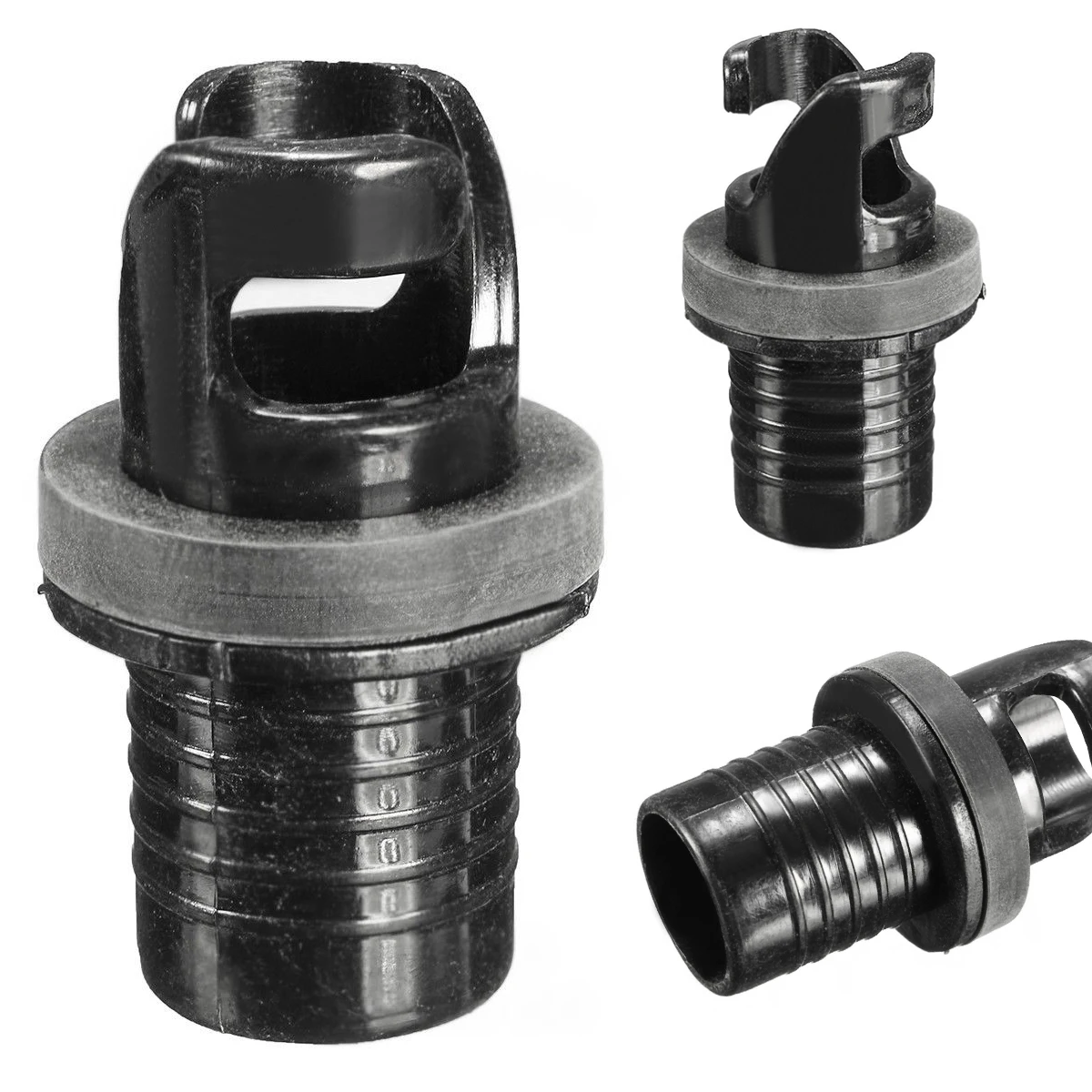 Mayitr 1Pcs Kayak Inflatable Boat Air Foot Pump H-R Valve H-R Hose Adapter Water Sports Rowing Boats Accessories Black