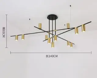 Скандинавский пост-Современный Креативный подвесной светильник простой бар гостиная столовая спальня индивидуальные подвесные светильники - Цвет корпуса: 12 heads gold