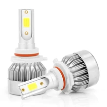 Автомобильные лампочки светодиодные H7 COB Автомобильные фары H4 светодиодные лампы H1 H8 H9 H11 9005 HB4 9006 HB4 светодиодные автомобильные лампы 6000K Автомобильные фары