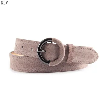 

Simple Versatile Belt Casual Lady Round Pin Buckle Free Adjustment Waist Strap Pants Decorative Waistband