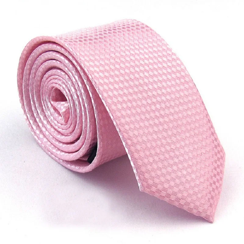 

HOOYI 2019 Fashion Slim Ties for Men Pink Mariage Neck Tie party gift