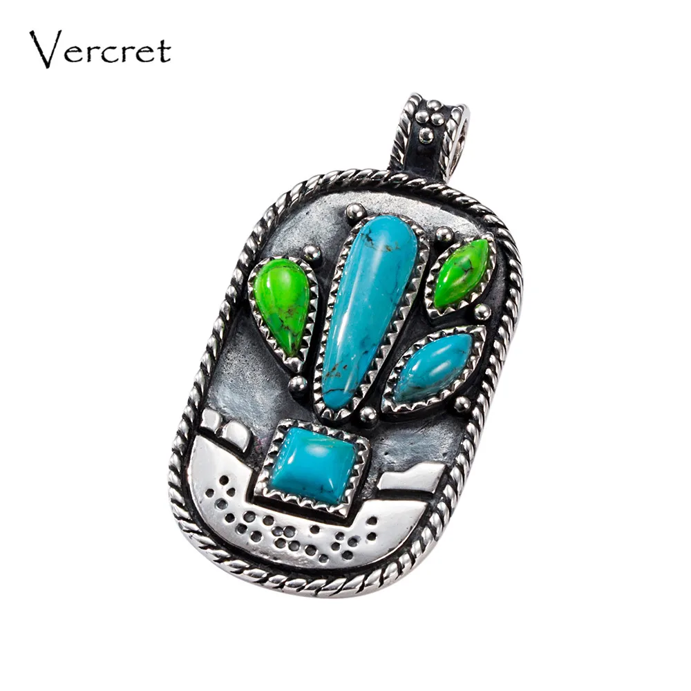 

Vercret Cactus Silver Native American Pendents for Women Vintage Silver 925 Jewelry Necklace Pendent