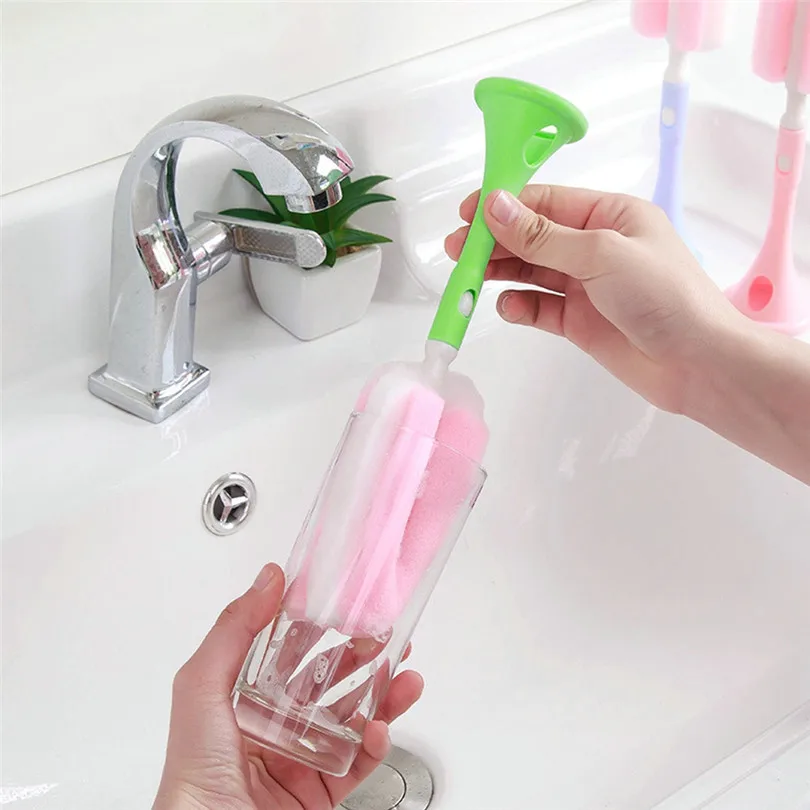Cleaning tool Washing Cup brush 1 PC Kitchen Cleaning Tool Sponge Brush For Wineglass Bottle Coffe Tea Glass Cup (6)