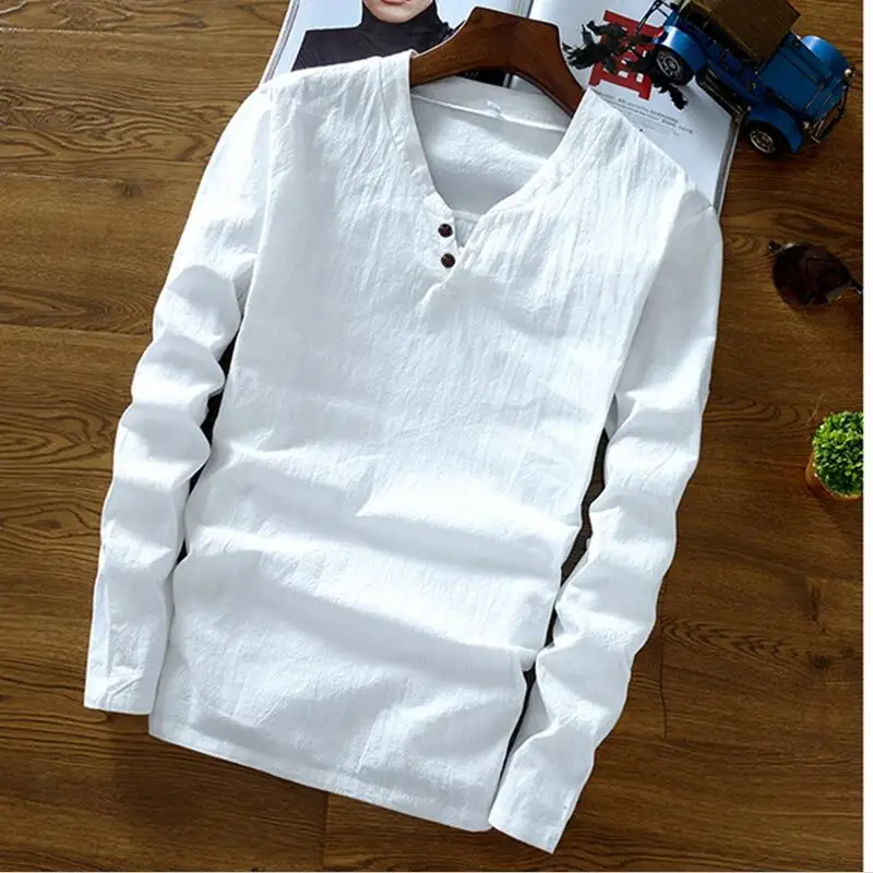 2022 Autumn Men's Long Sleeve Mandarin 