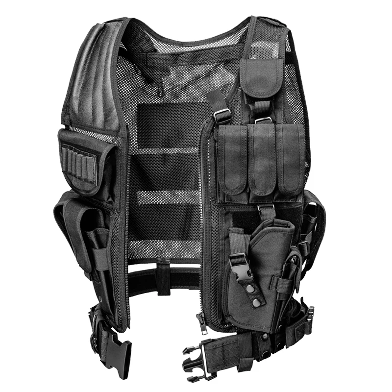 

Camo Tactical Vest Men Hunting Molle Military Tactical Vest Police Airsoft Paintball Assault Shooting Hunting Clothes Holster