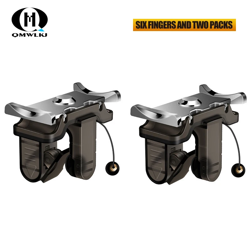 

2Pcs PUBG Mobile Game Controller Joystick Trigger Fire Button L1R1 Shooter Aim Key Assisted Gamepad For iPhone Android Phone