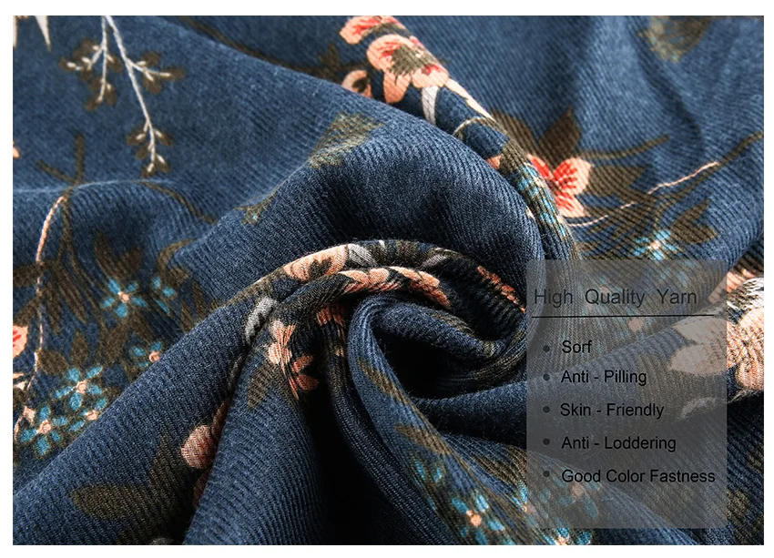Зимний шарф, кашемировый шарф, женский шарф с цветочным принтом, дизайн, шерсть и шелк, базовые шали, женские шарфы, лицевая защита