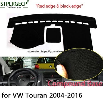 

StplrgeCP For VW volkswagen Touran double layer Car Dashboard Cover Avoid Light Pad Instrument Platform Dash Board Cover Sticker