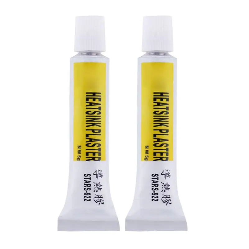 

2pcs/set 5g White Conductive Heatsink Plaster Thermal Silicone Adhesive Cooling Paste For PC Computer Heat Sink Sticky Hot Sale