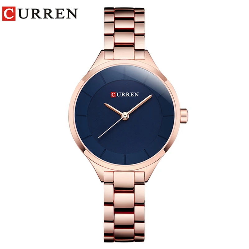 CURREN 9015 часы из розового золота женские дамские нержавеющей стали браслет Relogio