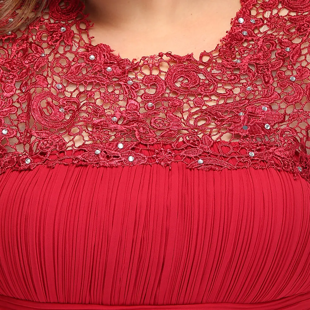 Роскошное красное пурпурное длинное кружевное вечернее платье большого размера с кристаллами, сексуальное вечернее платье с вырезом на спине, Vestido de Festa