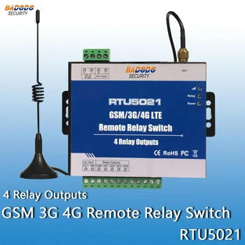 

2G gsm 3G 4G SMS relay remote switch controller RTU5021(4 way relay output) controlled by SMS APP Web Server internet or timer
