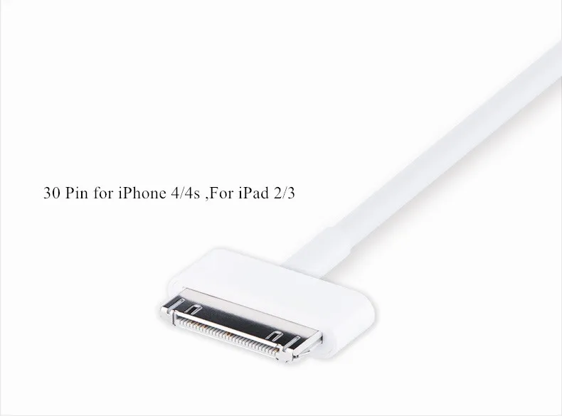 GUSUG USB кабель для быстрой зарядки для iPhone 4 s 4S 3g S 3g iPad 1 2 3 iPod Nano itouch 30 Pin оригинальное зарядное устройство адаптер для синхронизации данных cor