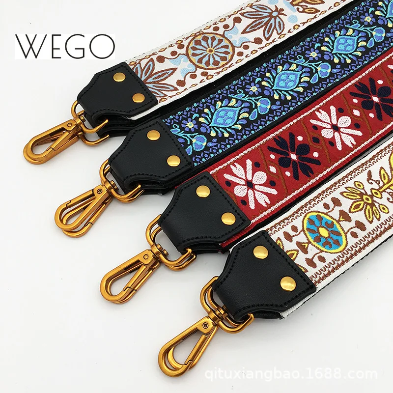 

2018 Creative Shoulder Strap Pattern Long Shoulder Messenger Bag Flowers Pattern Handbag Wide Shoulder Strap Bag Accessories