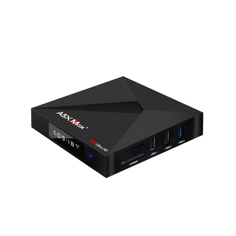 Upgraded A5X Max Plus Android TV Box 4GB RAM 32GB ROM with 5GHz Dual WiFi USB 3.0 IPTV Subscription M3U 12 months set-top boxes 