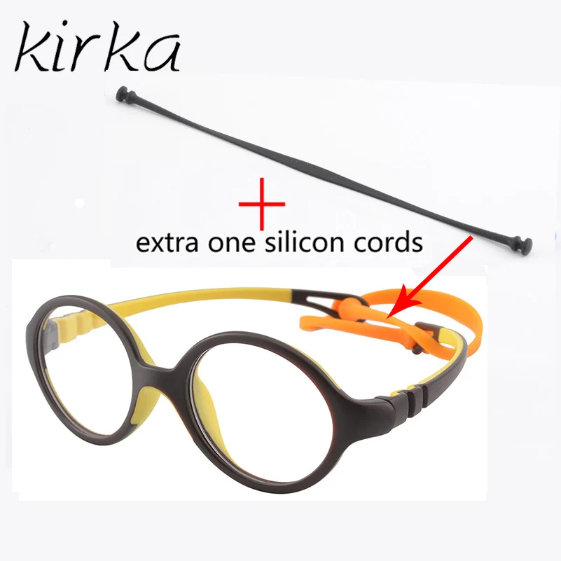 Кирка Модные оптические очки рамы Дети TR90 Гибкая оправа для очков фирменный дизайн дети близорукость очки оправы для девочек - Цвет оправы: K13C6