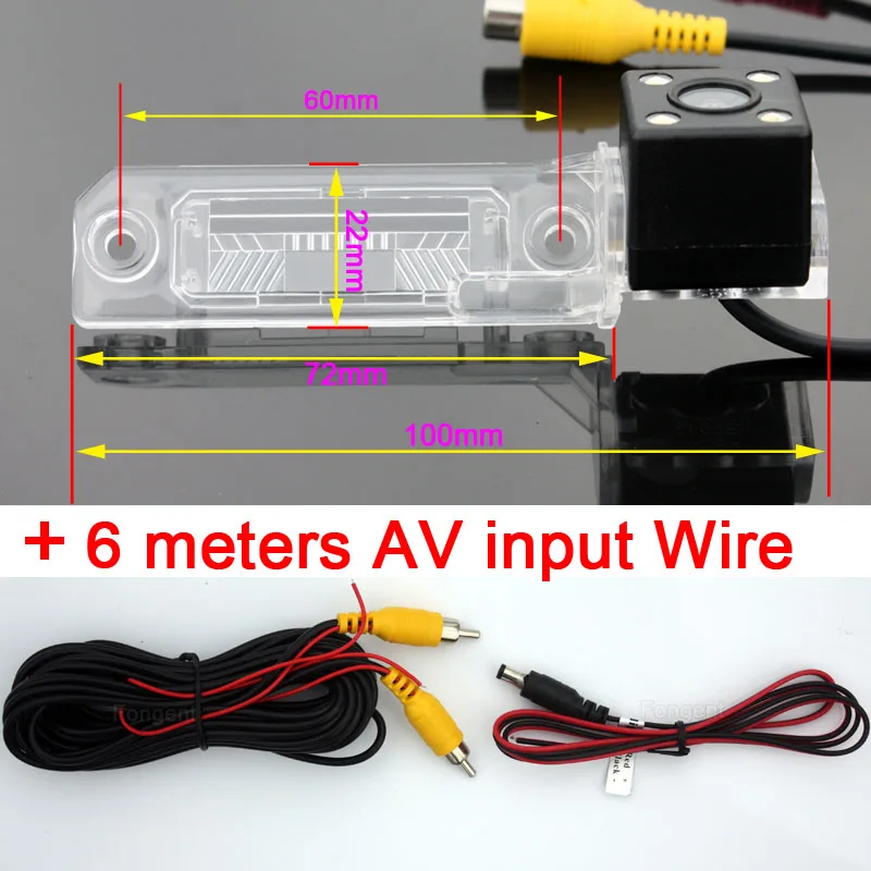 CCD Автомобильная камера заднего вида для VW Passat B5 1996-2005 Touran 2003-2010 обратный резервный парковочный Комплект ночного видения - Название цвета: wired