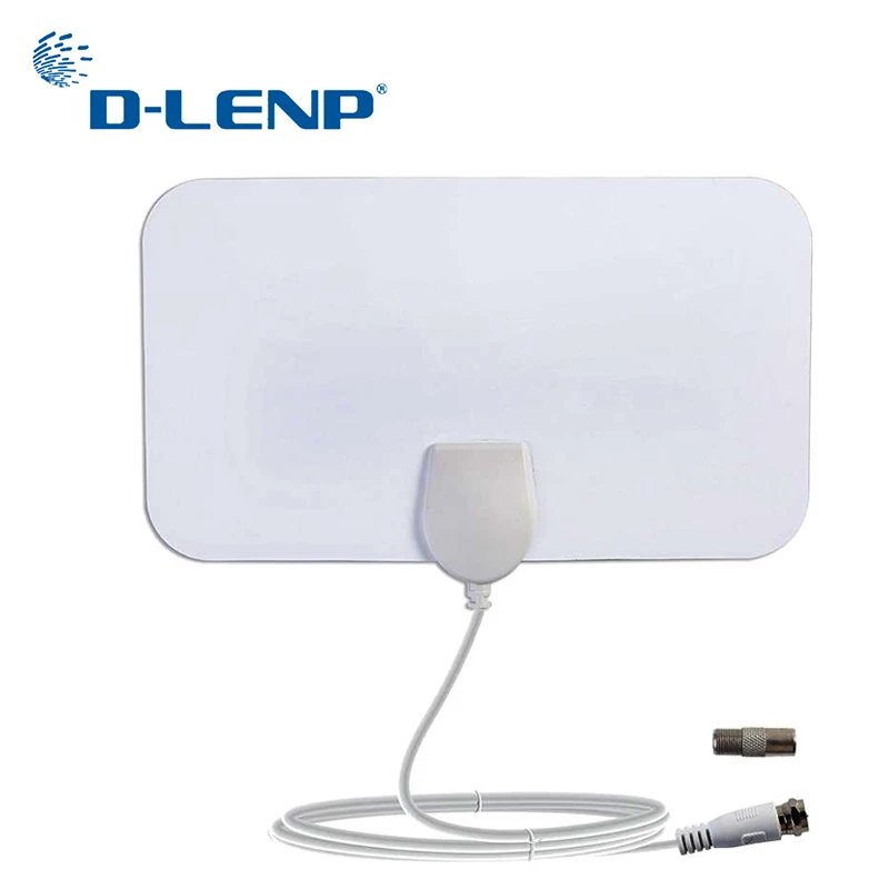 

DLENP Indoor Digital TV Antenna 80 Miles HDTV Antena Mini TV Aerial VHF UHF DVB-T2 25dBi Gain TV Receiver