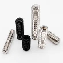 Hexágono de aço 304 grau preto, 50 peças m2 m2.5 m3 m3.5 m4 m5 m6 din916 12.9 soquete allen de hexágono de aço, m3.5 m4 m5 m6 din916 conjunto de parafuso do parafuso do ponto da copo