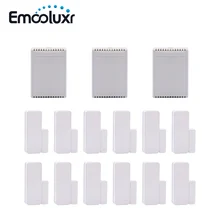 Беспроводной проводной конвертер 3 шт. и 12 шт. беспроводной детектор открытия двери и окна сенсор для сигнализации дома системы безопасности