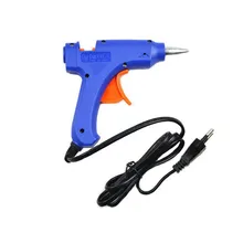 Alloy Nozzle 20W EU Plug Hot Melt Glue Gun 7mm Glue Stick Industrial Mini Guns Electric Heat Temperature Tool