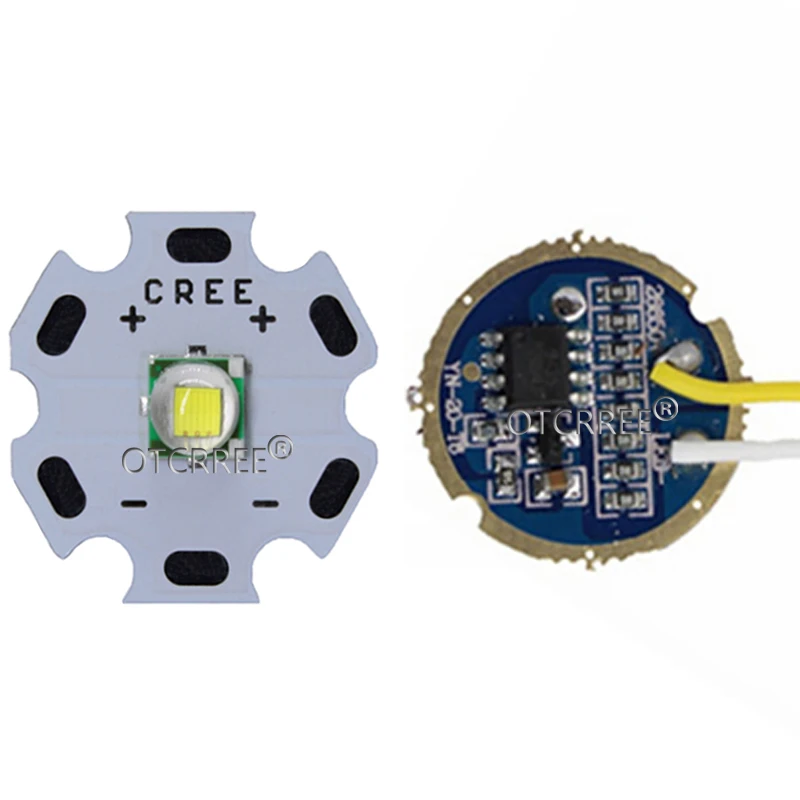 Cree XM-L LED T6 White Light with 20mm star pcb+ 3.7V 5modes led Driver+T6 15degree led Lens with Base Holder kit