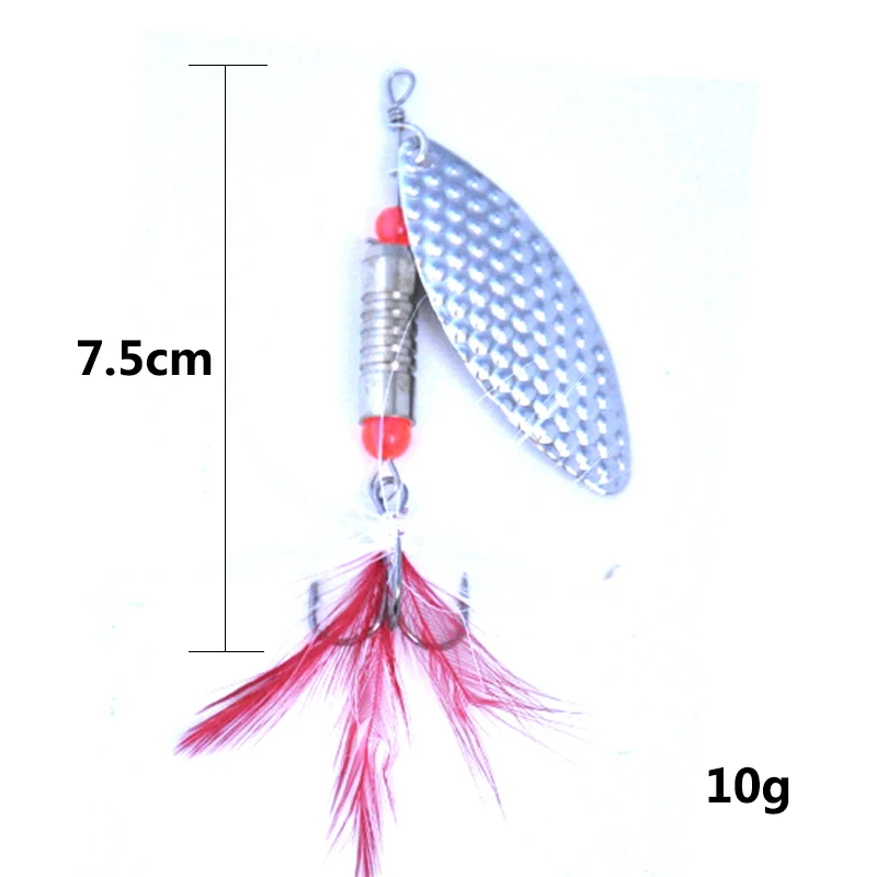 OLOEY 5 г-13 г рыболовная ложка Спиннер металлическая Приманка жесткая Рыбная ложка приманка искусственные блестки крючок металлические блестки бас Снасть - Цвет: Silver