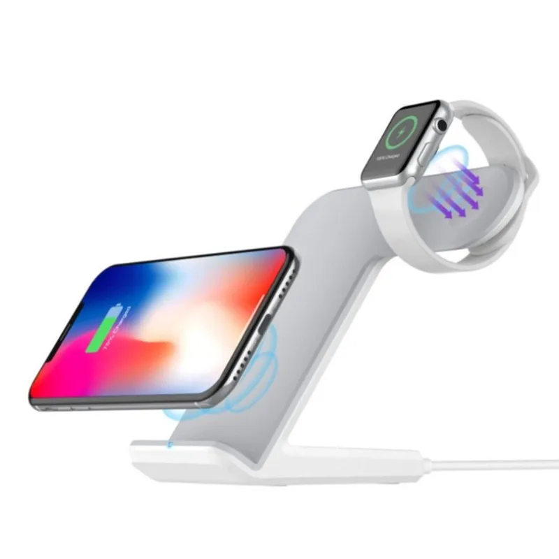 2 в 1 Беспроводное зарядное устройство для apple i watch 3 4 type C быстрая Беспроводная