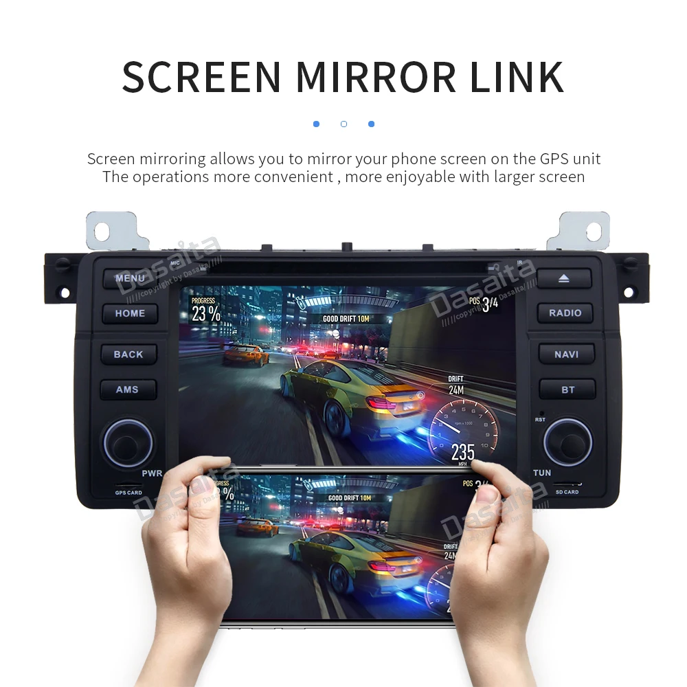 Flash Deal Dasaita 7" 1DIN Car Multimedia Android 8.0 for BMW E46 M3 318i 320i 325i 328i DVD Player Autoradio Steering Wheel Control MP3 12