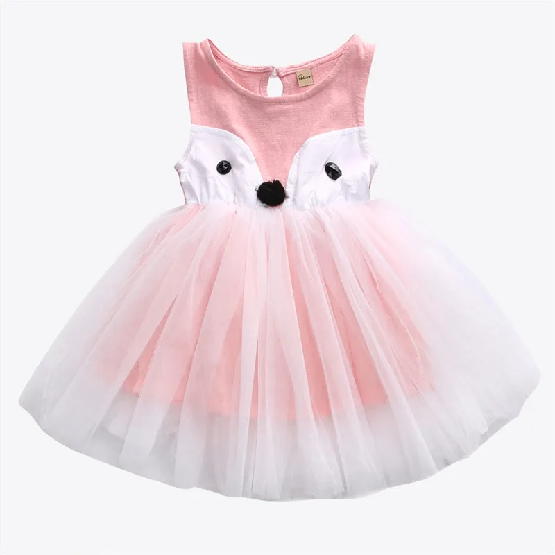 

Summer Girl Dress New Fox Baby Girl Dress Princess TuTu Dress Infant Dresses Kids Clothing 0-5Y