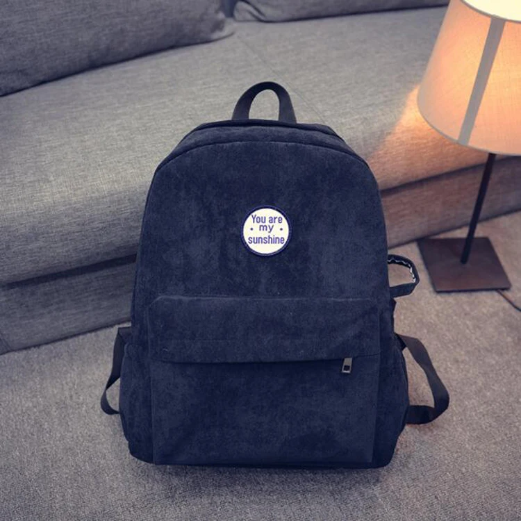 Rucksack Schulter Design Frauen Minimalis 100 Bagpack Weibliche Schule Für Mädchen lot Samt Retro Einfache Pcs Tasche gq7gaX