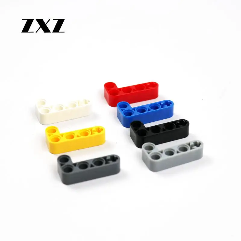 

ZXZ 50pcs MOC Technic Liftarm Beam 4+1 Hole THICK 2*4 L Shape Building Blocks Compatible With Legoes Technic Parts 32140