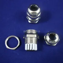 Лот из 2 шт. PG13.5 Водонепроницаемый латунный кабельный сальник для герметизации провода диам. 6-12 мм материал латунь