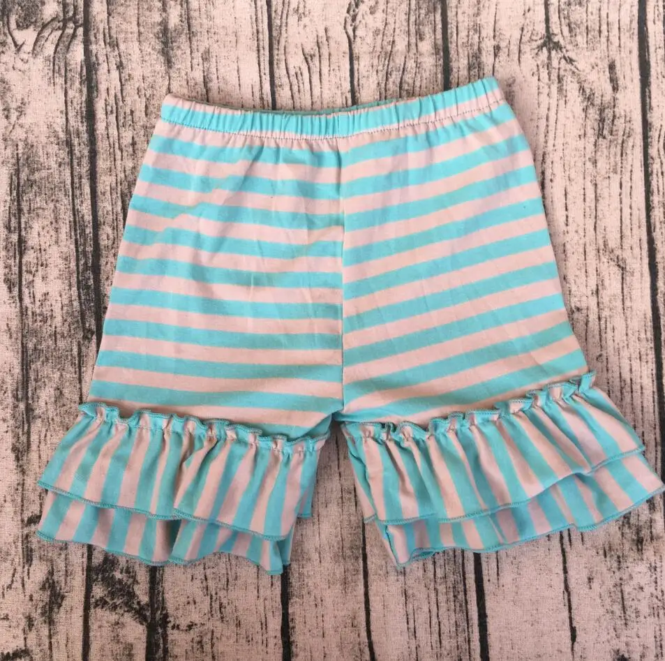 wholesale kids ruffle pants children hot shorts infant kids knit double
