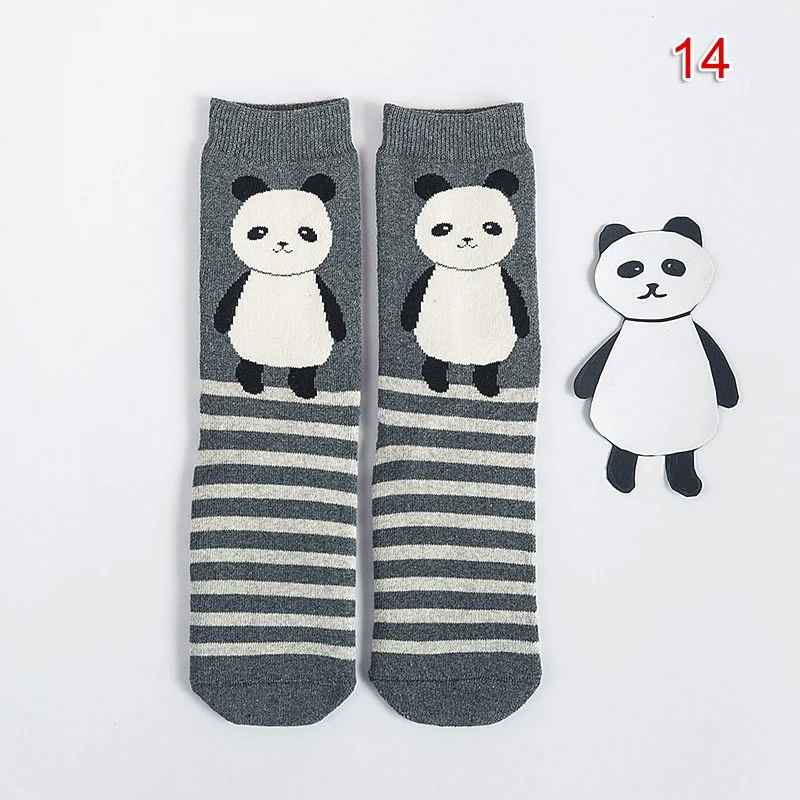 

New Hot Women Warm Cotton Socks Cartoon Animal Pattern Autumn Winter Christmas Gifts Adult Mid-calf Socks YAA99