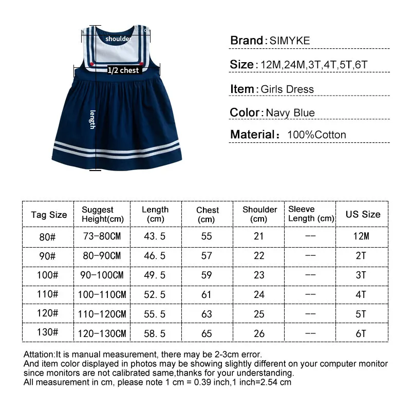 2018 New Toddler Girl Dress Child Sleeveless Dresses for Girls Kids Sailor Collar Summer Dress for school Clothing Children  (8)